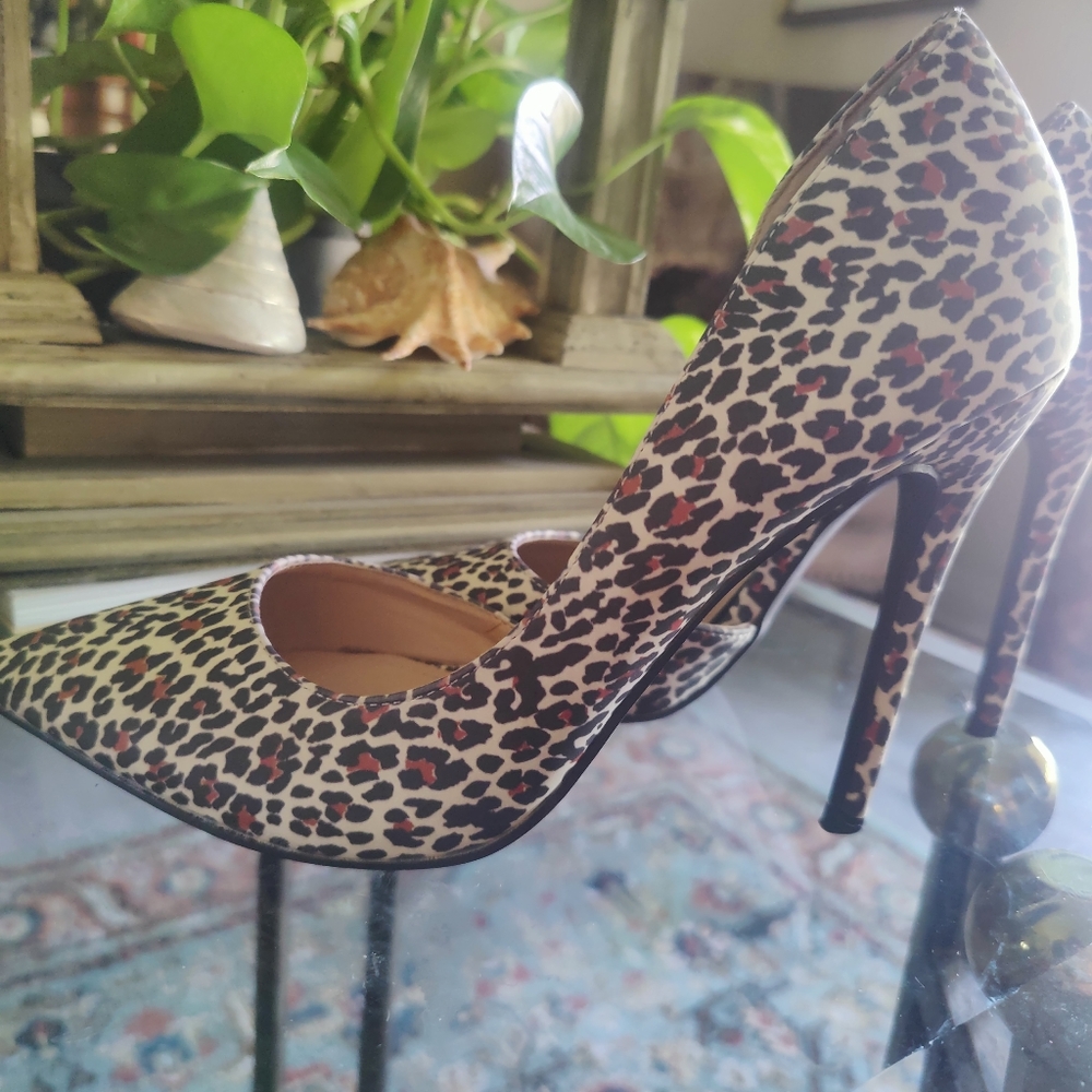 Cheetah printed pointed sexy heels